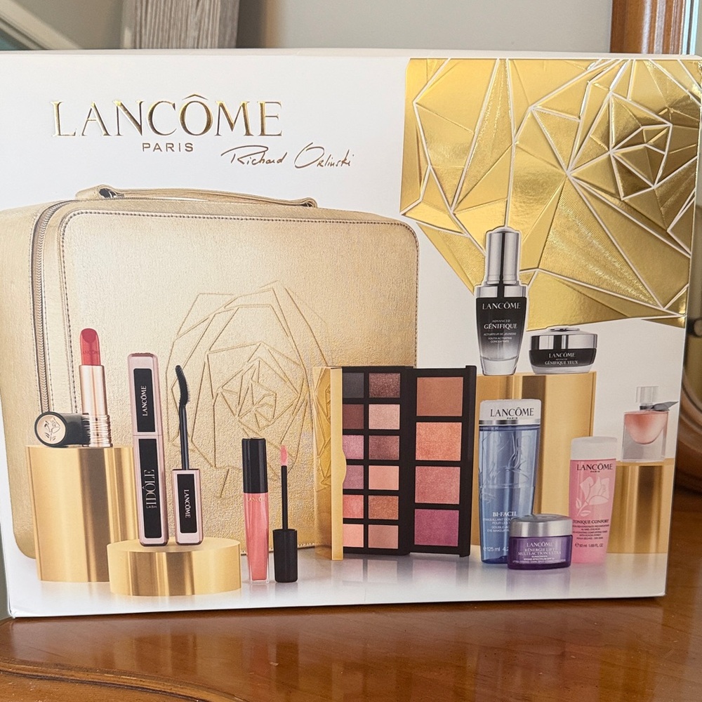 Lancome Gold Collection with Pink and Red Lipsticks
